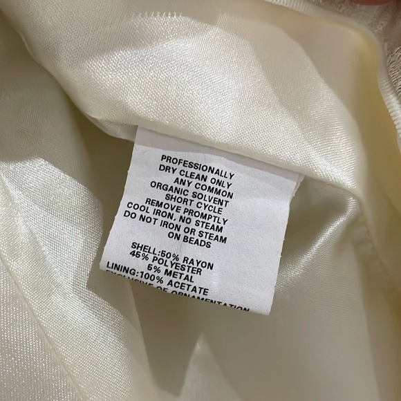 Jessica McClintock Girls Size 14 Beaded Floral
Gown Dress Ivory Gold - Picture 11 of 16